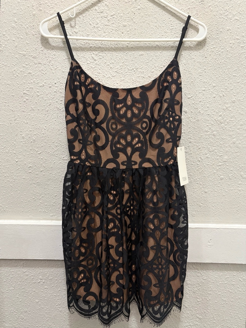 TOBI Black Lace Sleeveless Dress NWT XS